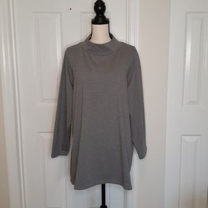Eileen Fisher Gray Mock Neck Sweater